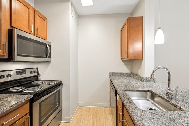 Studio - 507SF - Kitchen - Residences @ Malden Station Apartments