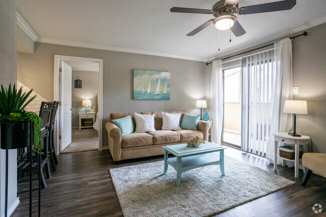 2 BR, 2 BA - 1,009SF - Living Room - Teakwood at Seabrook