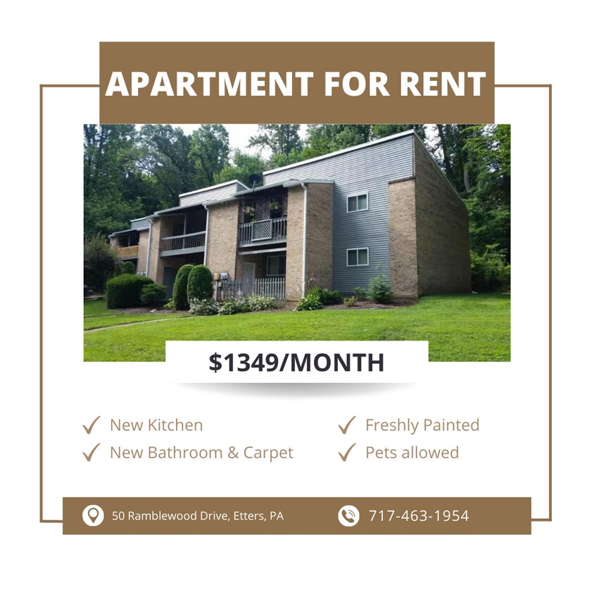 50 Ramblewood Dr, Etters, PA 17319 Townhome Rentals in Etters PA