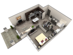 1 BR Vue Courtyard Stair