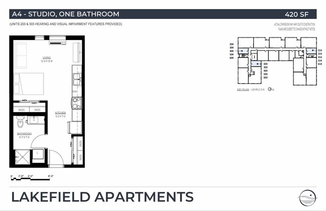Plano de planta - Lakefield Apartments