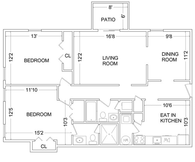 2BR/2BA - Brandon Point Apartments
