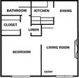 1BR/1BA - Flat