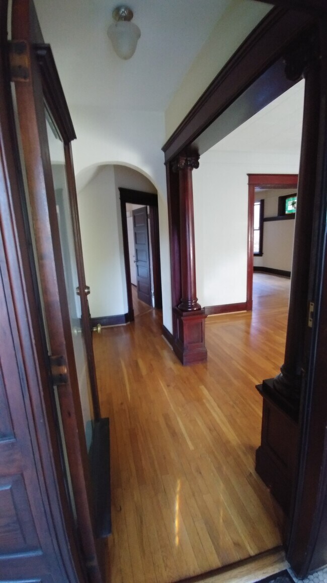 View through the front door. - 525-1 Maple Ave