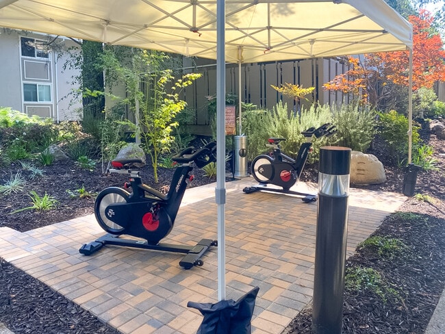 Outdoor Spin Cycle Patio - Greendale Apartments - Fully Renovated