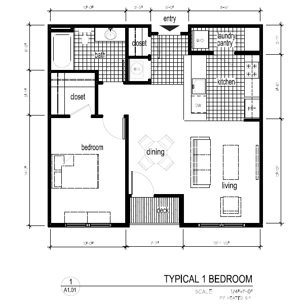 1BR/1BA 717sq - Noda 20