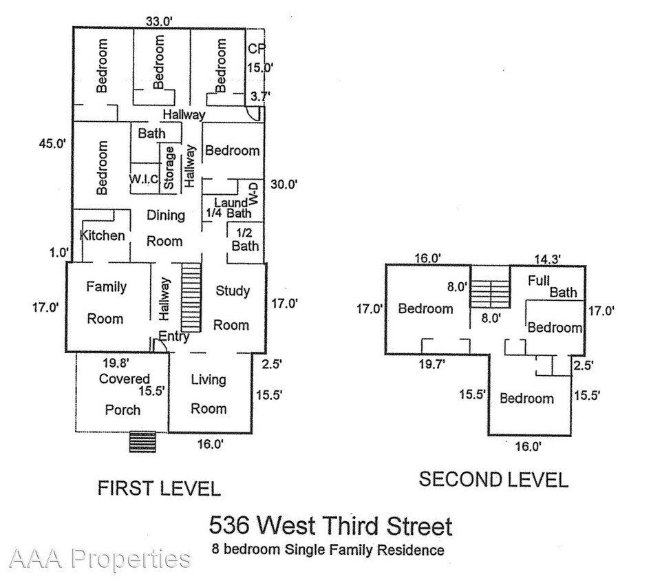 Primary Photo - 8 br, 3 bath House - 536 W 3rd St