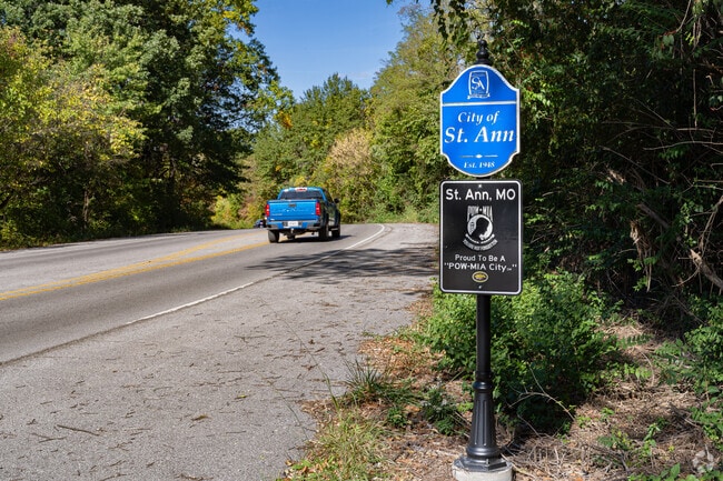 A sign on the outskirts of town shows St. Ann is very proud to be a POW-MIA city.