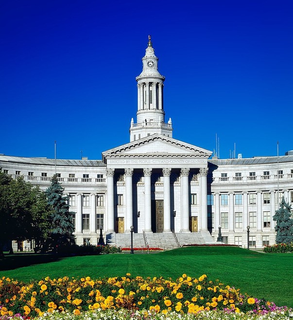 Landscaping near the Denver City Hall and County Building