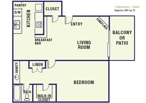 1BR/1BA - Park West