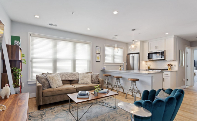 Living room and eat-in kitchen - 1516 K St SE