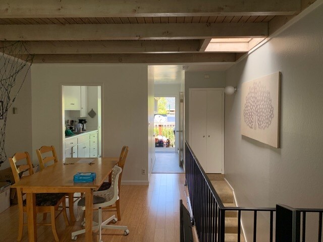 view to kitchen from living room upstairs - 2619 Etna St