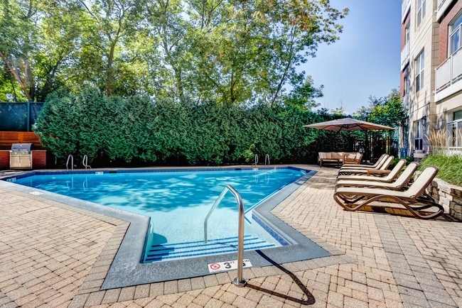 Sparkling outdoor swimming pool - The Reserve at Evanston
