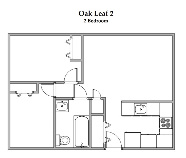 2BR/1BA - Oak Leaf 2
