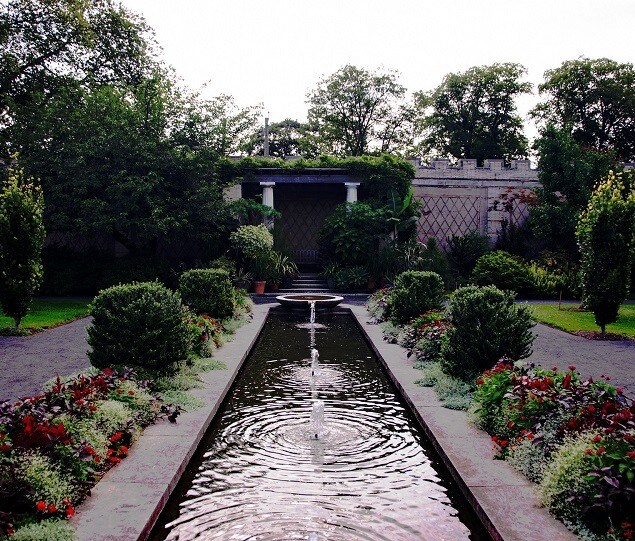 The picturesque Walled Garden at Untermyer Gardens