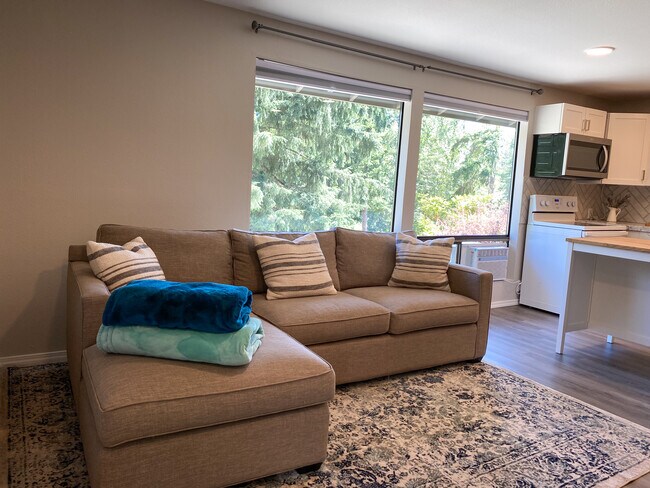 Full couch w/chaise fits in the living room - 22010 4th Ave SE