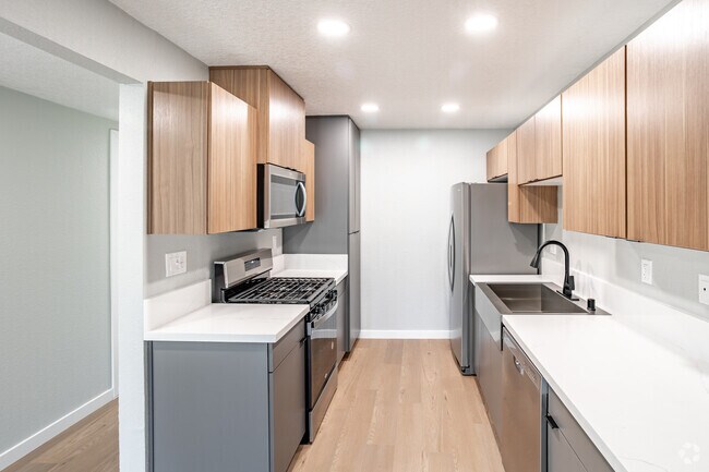 2 habitaciones, 1 baño, 1,012 pies cuadrados, cocina - Pacific Palms Apartments