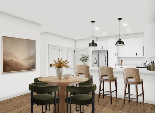 Garrett Uptown Dining Rendering - Garrett Uptown Apartments