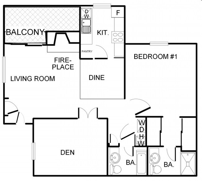 1BR/2BA - Country Homes Court