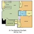 B1 Two Bedroom, One Bath