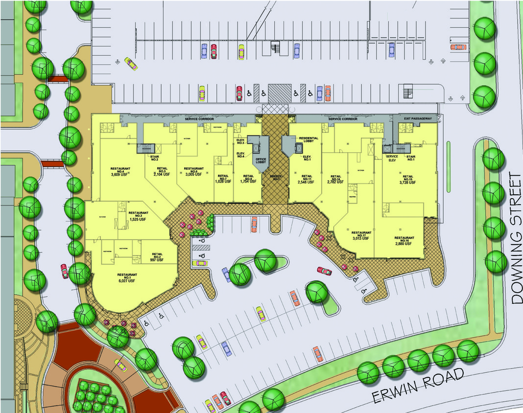 Retail Site Plan - The Flats - Exchange on Erwin