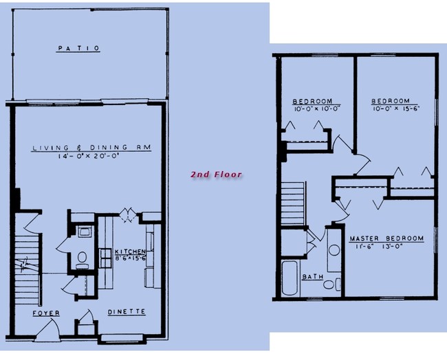 3 HAB/1.5 BA - River Lane Townhouses