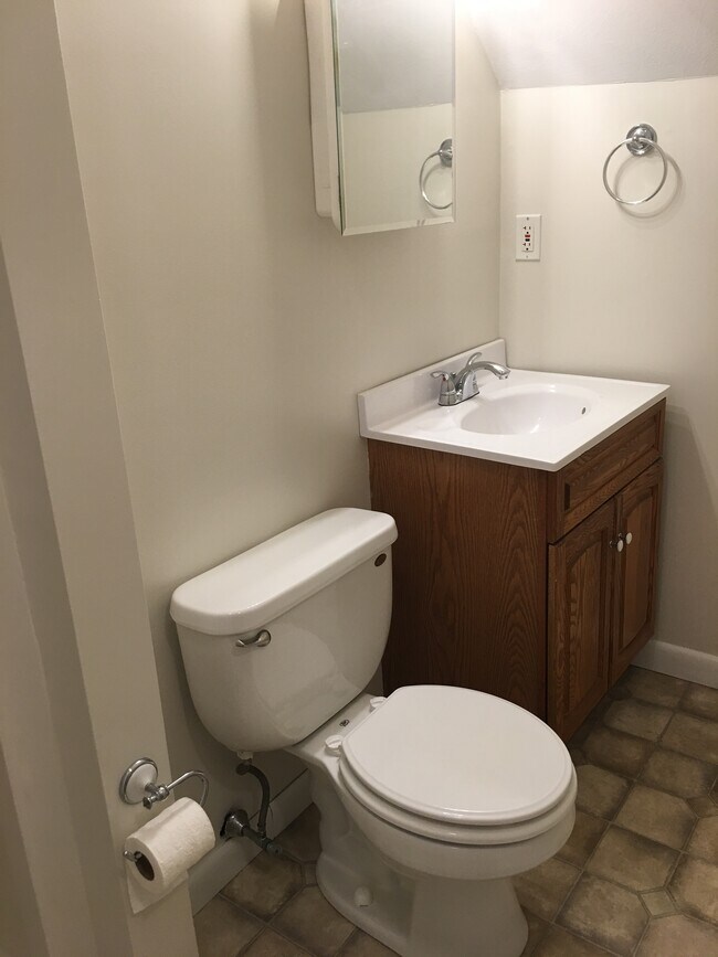 bathroom with shower stall - 17 Central St