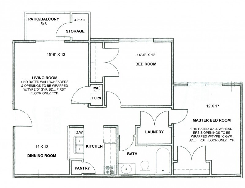 2BR/1BA - The Legends Apartments