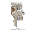 1 Bedroom, 1 Bath 770 sq. ft.