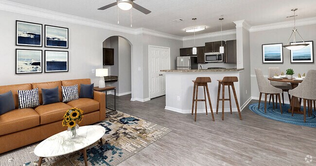 View of Overlook at Ellison Lakes Apartments for Rent with High Ceilings ...