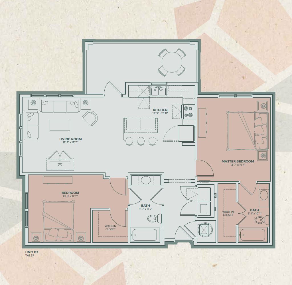 Mosaic at Levis Commons – B3 - 2 Bedroom