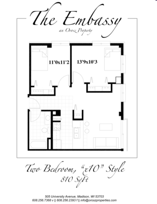 2BR/1BA - The Embassy