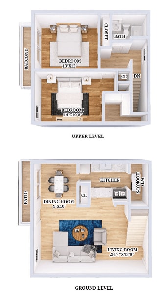The Peak Apartments and Townhomes – Renovated 2 Bed 1 Bath Townhouse