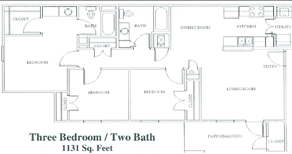 Plano de planta - Spring Lake Apartments