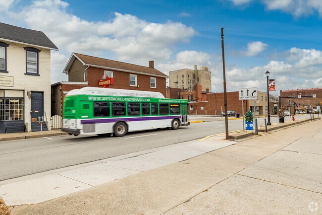 Westmoreland County Transit Authority has many bus stops in Latrobe.