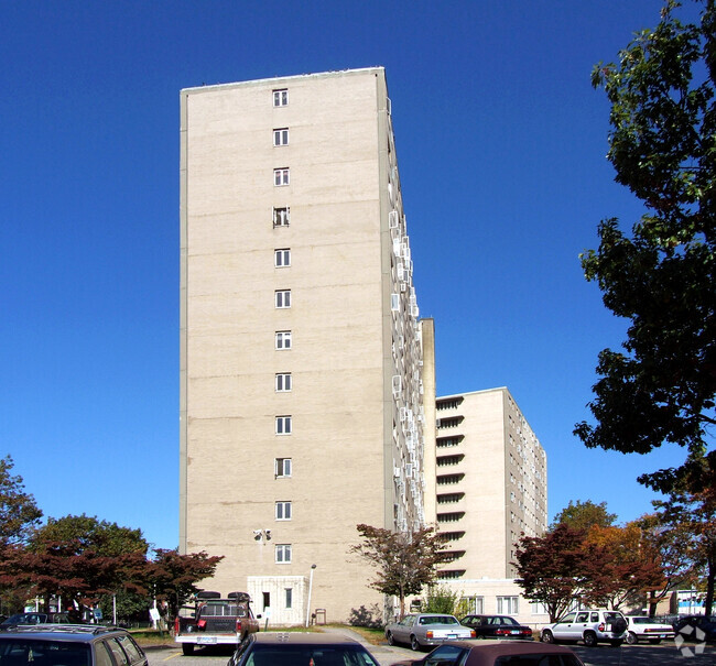 View from the southeast - Harborview Towers