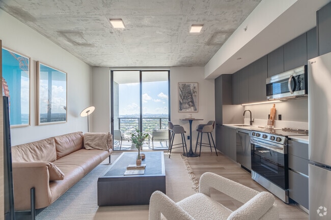 Studio, 1BA - 604SF - Livingroom - Rivr Lofts