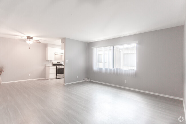 2HAB,2BA-940SF- Sala de estar - Dryden Apartments