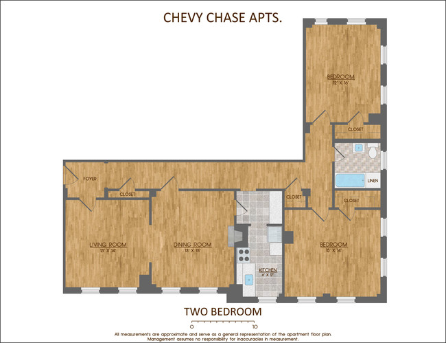 Plano de planta - Chevy Chase Apartments