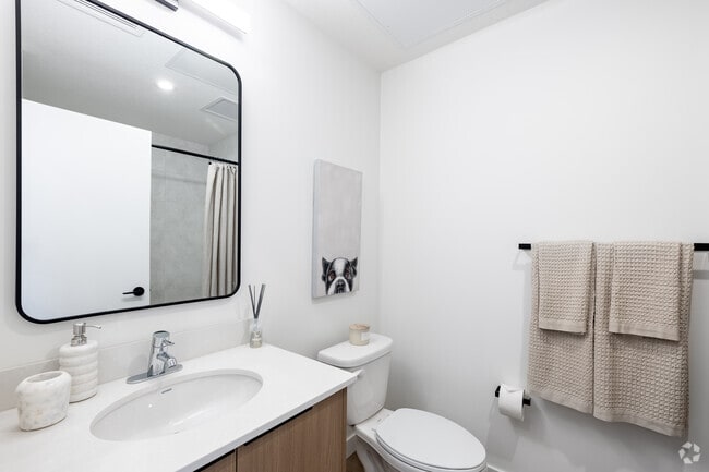 1BR, 1BA - 495SF - 1st Bathroom - Munro Apartments