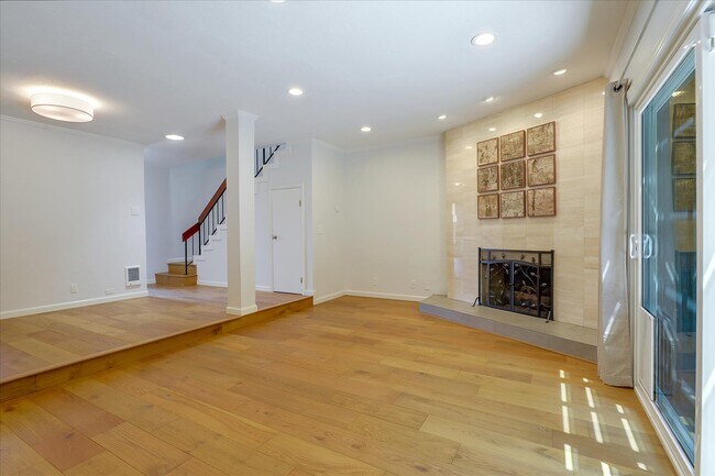 Living Room and Fireplace - 201 Flynn Ave
