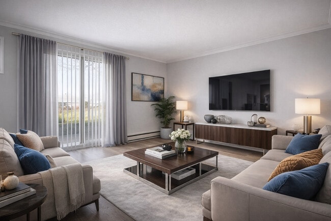Sala de estar luminosa - Brookview Townhomes
