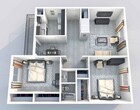 2 bedroom 1 bath