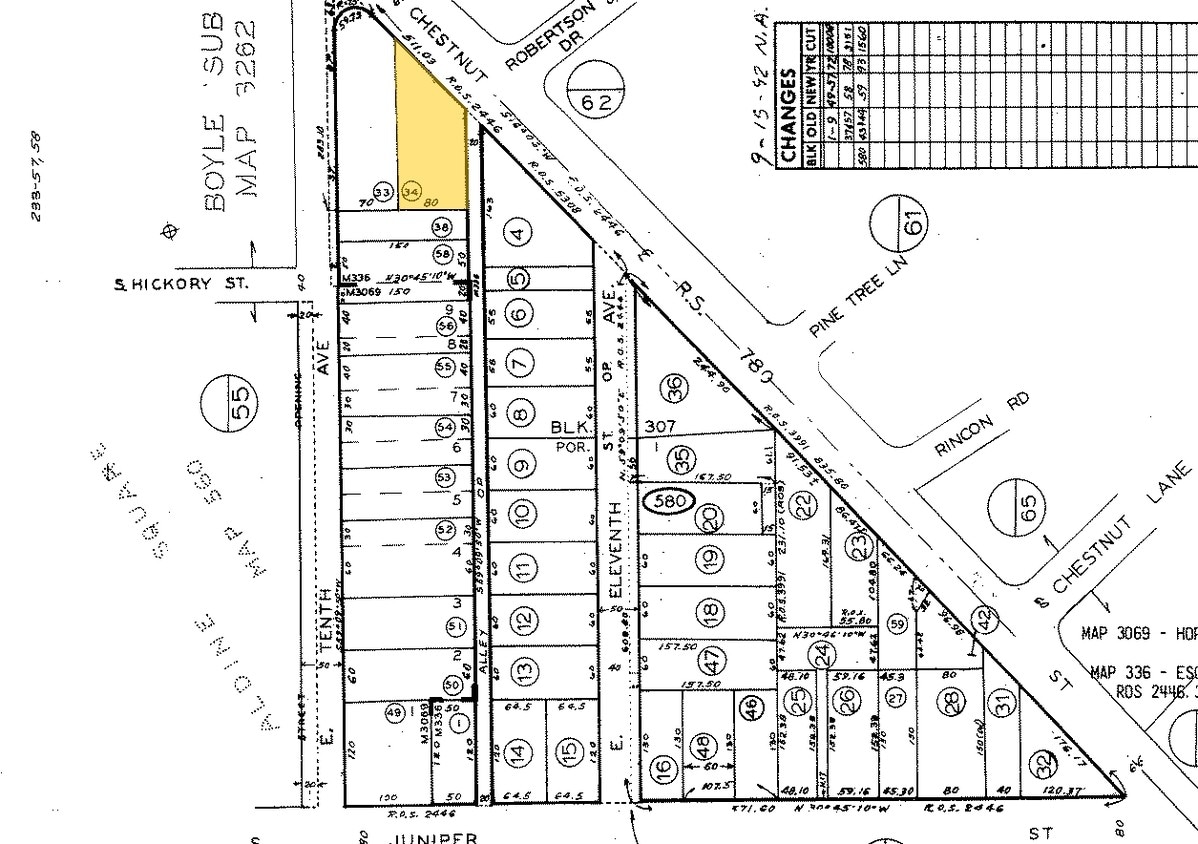 Plat Map - 1019-1033 Chestnut St