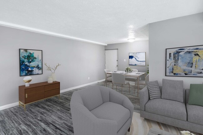 Living Area Renovated - Eastland Hills Apartments