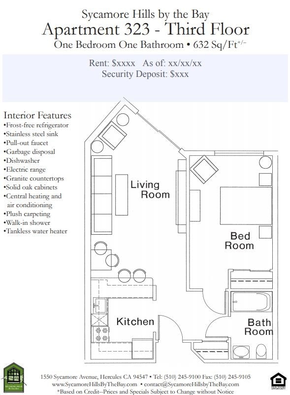 Floorplan - Sycamore Hills By The Bay (Senior)
