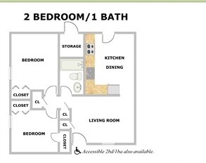 2BR/1BA - Oakhaven