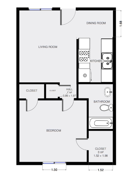 1BR/1BA - Casa Bonita