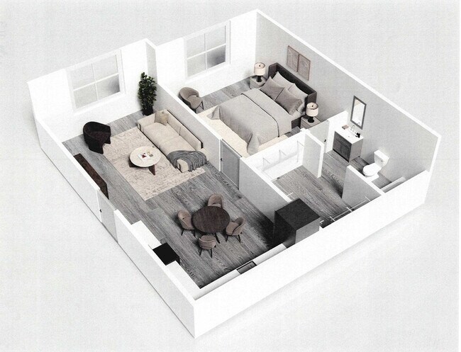 Apartamento más grande de 1 dormitorio, 587 pies cuadrados - Platform Douglas
