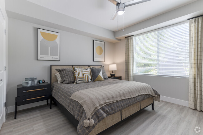 1BR, 1BA - 735SF - Bedroom - The Amelia Luxury Apartments